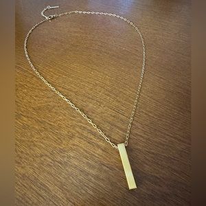 Hey Harper Gold Bar Pendant Necklace